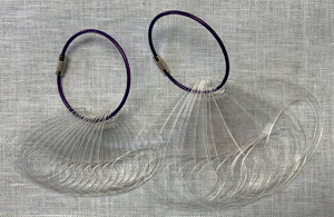 Phocaea Durable Acrylic Floss Drops, Clear Acrylic Thread Drops, Floss Chips for Embroidery Floss Organization (50 Pieces)