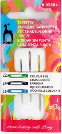 Pony Chenille Needles w/Colored Eye 