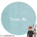 Fox & Rabbit hand-dyed linen - 32 count, Ocean Air 