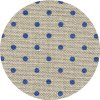 Belfast Linen 32 count, Dots - Natural/Blue 