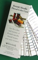 Kreinik Metallic Color Card 